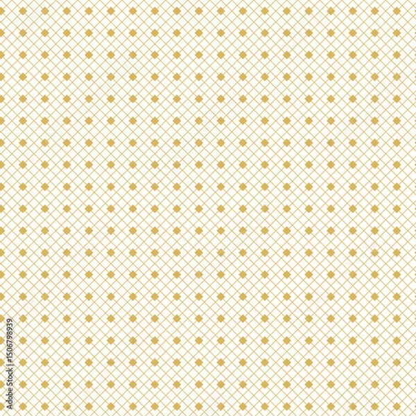 Fototapeta Geometric Dot Matrix Gold Pattern
