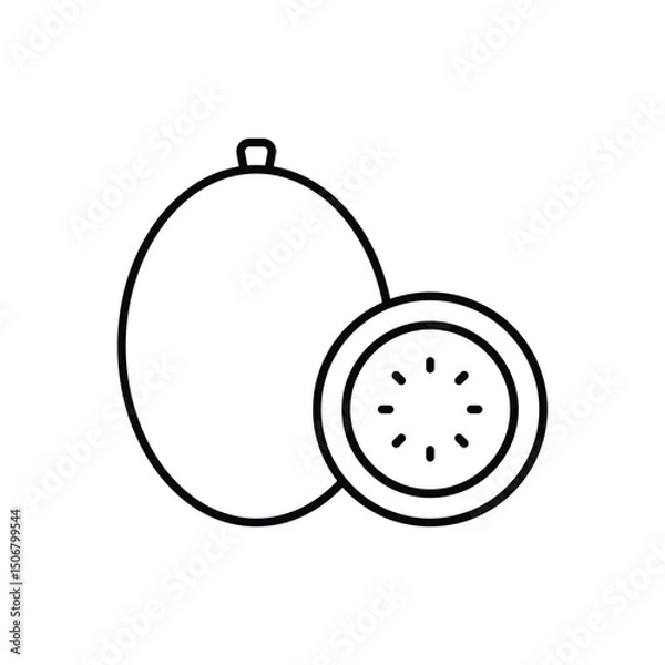 Fototapeta Kiwi  Vector icon