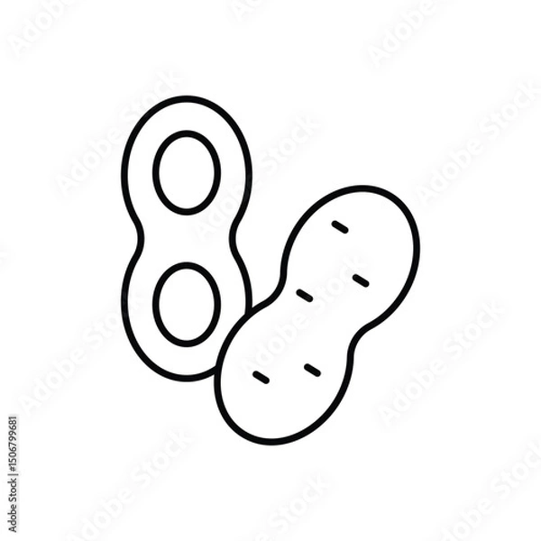 Fototapeta Peanuts  Vector icon