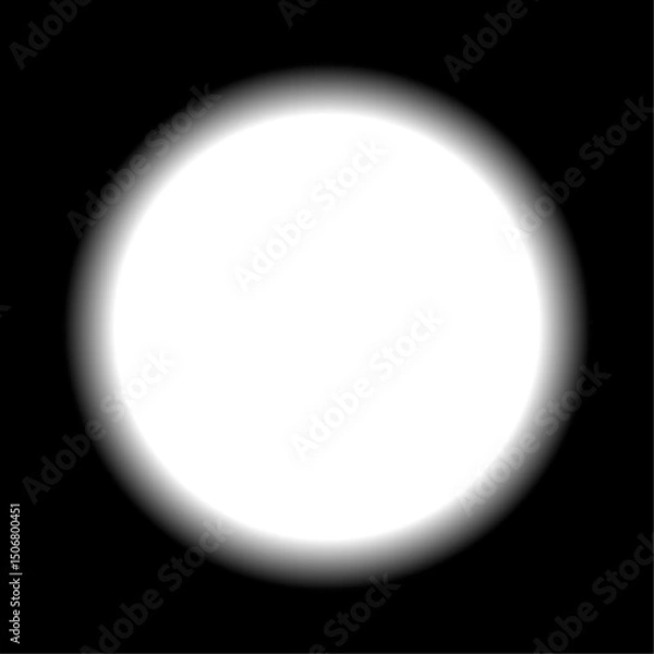 Fototapeta Vector view through telescope effect with blurred edges on transparent background