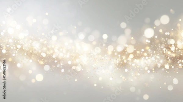 Fototapeta キラキラと光が舞うゴールドの抽象背景
