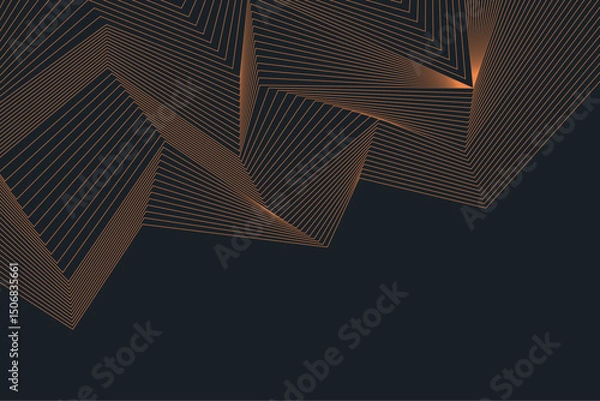 Obraz Polygonal grid creating an abstract techno scene with geometric layering and modern digital style