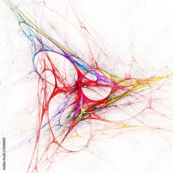 Obraz kolorowa sieć kręgów