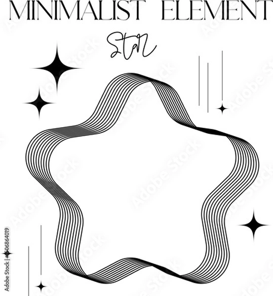 Fototapeta minimalist star element design for templates.