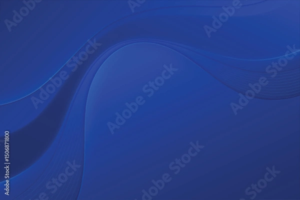 Obraz Dynamic wave gradient blue background