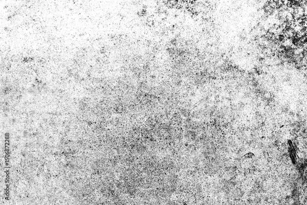 Obraz Black grunge texture with cracks and dirt on transparent background, for overlays and vintage effects