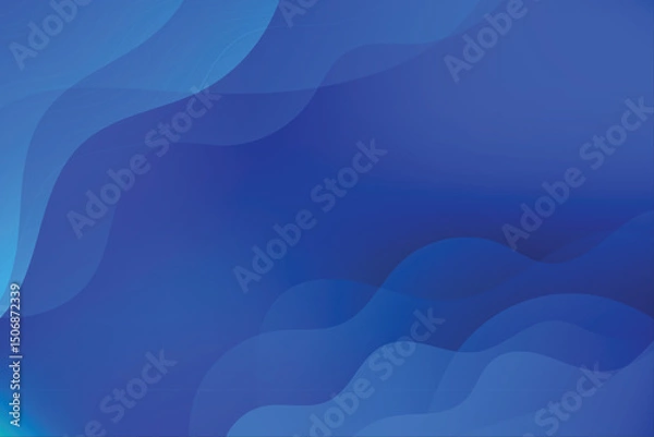 Obraz Gradient wave blue background