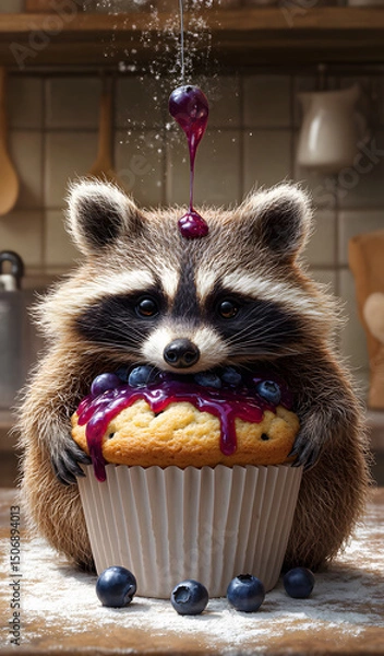 Obraz bear and cake