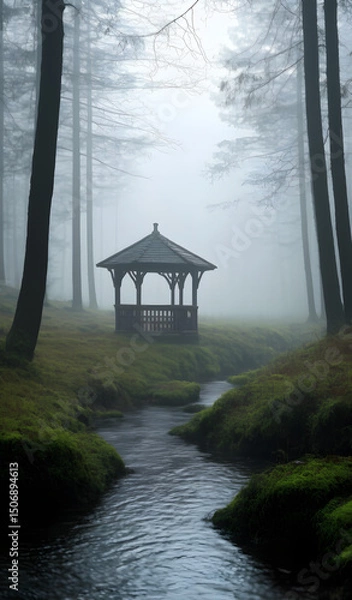 Obraz gazebo in the forest
