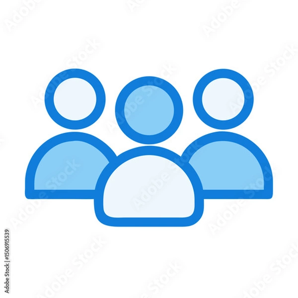 Fototapeta Stylized icon displaying a team or group concept