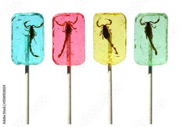 Fototapeta Scorpion lollipops / transparent background