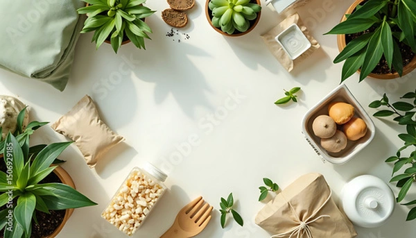 Obraz Plants and Eco-friendly Items Still Life