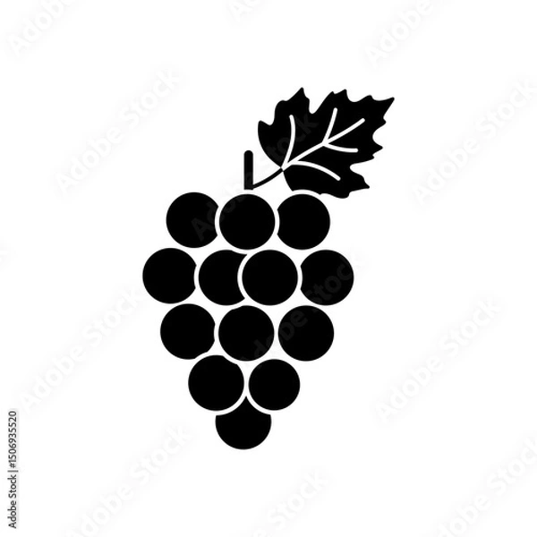 Fototapeta bunch of grapes vector illustration