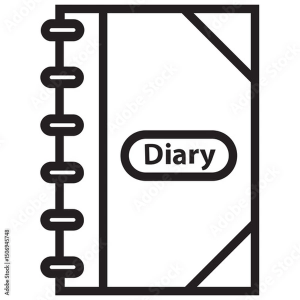 Fototapeta Phone Directory Icon, Contact List, Address Book, Telephone Directory, Phonebook