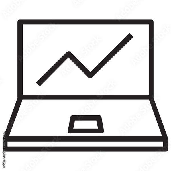 Obraz Online Graph Icon, Web Analytics Chart, Digital Data Visualization, Internet Graph, Business Metrics