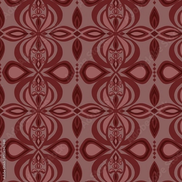 Fototapeta seamless damask pattern wallpaper designs 