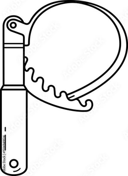 Obraz Oil filter wrenches. Vector outline icon.