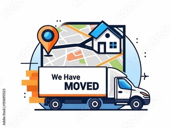 Fototapeta Announcing Our Relocation! New Address and Exciting Chapter Ahead!