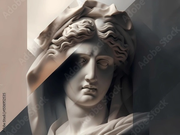 Fototapeta Sculptural Enigma: A Modern Reimagining of Classical Beauty