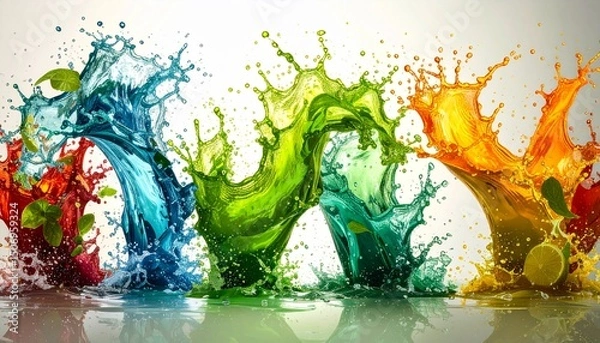 Obraz colorful water splash background