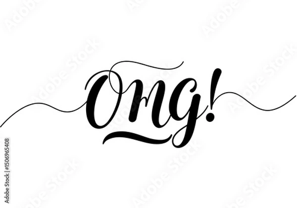 Fototapeta OMG! Calligraphic Text Design Element