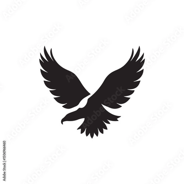 Fototapeta eagle logo vector Bold and clean eagle logo vector, with sharp lines and a strong silhouette 
