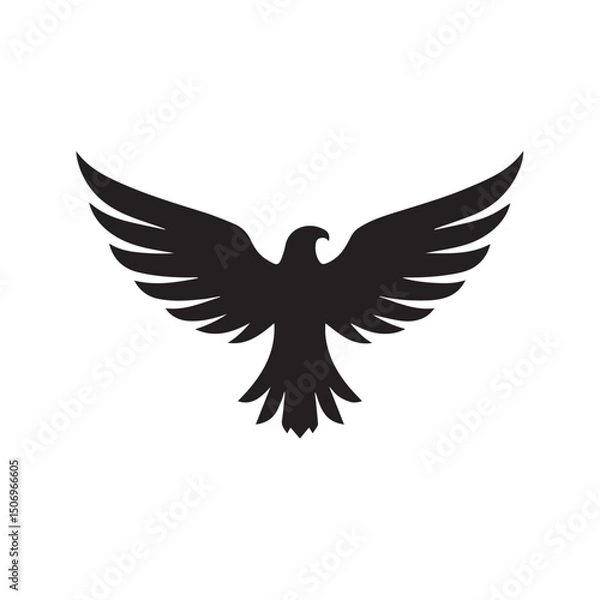 Obraz eagle logo vector Bold and clean eagle logo vector, with sharp lines and a strong silhouette 
