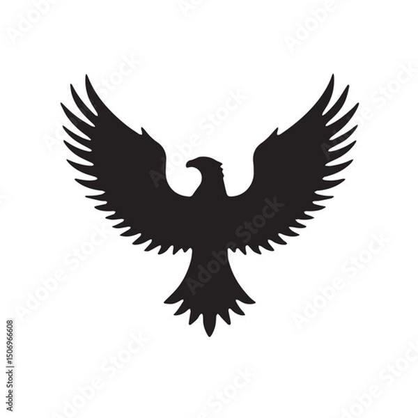 Obraz eagle logo vector Bold and clean eagle logo vector, with sharp lines and a strong silhouette 
