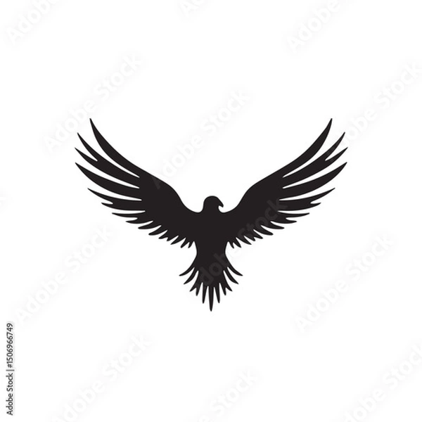 Obraz eagle logo vector Bold and clean eagle logo vector, with sharp lines and a strong silhouette 
