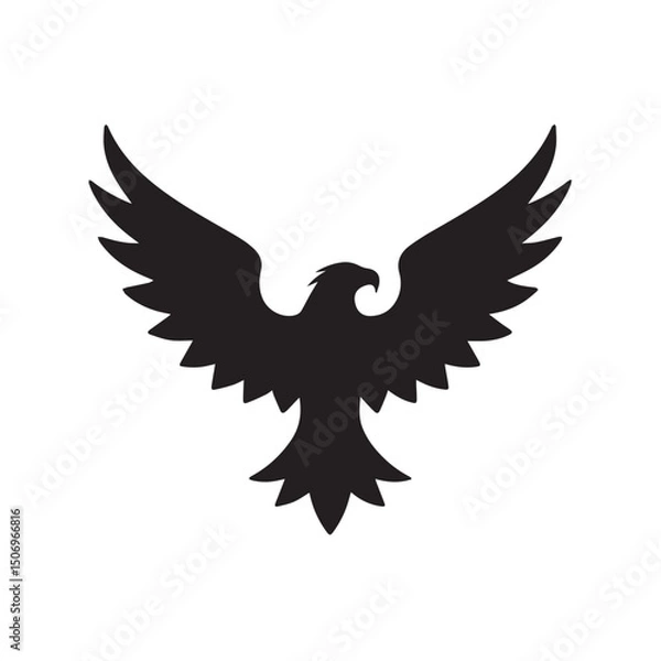 Obraz eagle logo vector Bold and clean eagle logo vector, with sharp lines and a strong silhouette 
