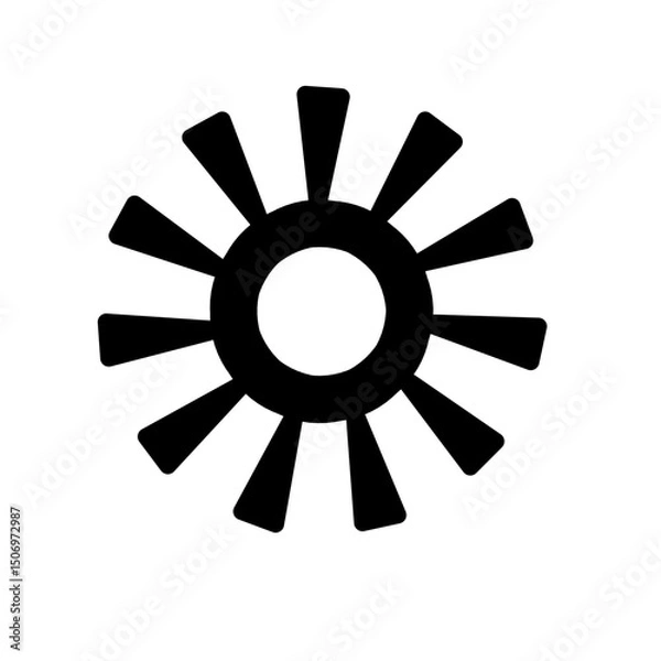 Fototapeta Gears shapes line icons. Flat machine gear icon. Wheel cogwheel vector. Simple outline isolated elements. Black gear.