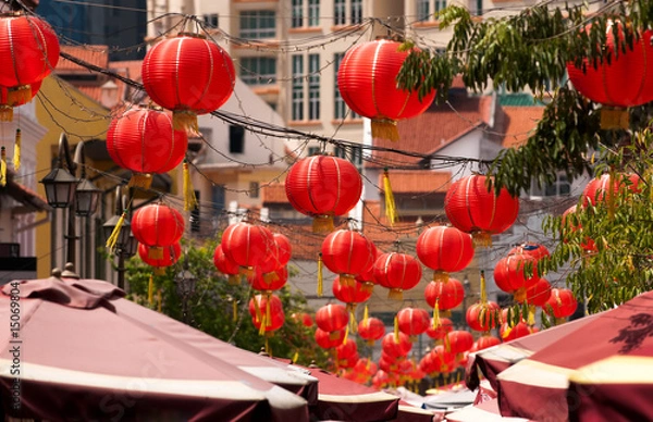 Fototapeta Red Lanterns in Chinatown