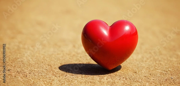 Obraz Romantic love symbol resting gently on ground.