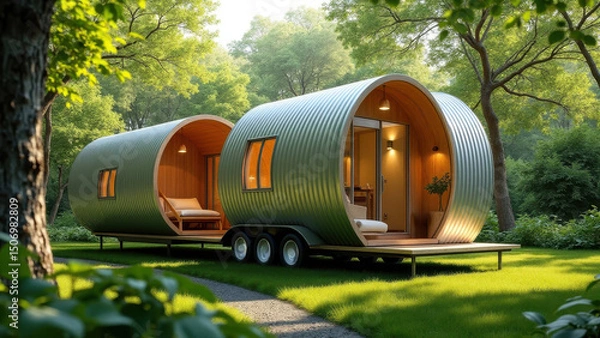 Fototapeta Tiny Homes That Can Expand