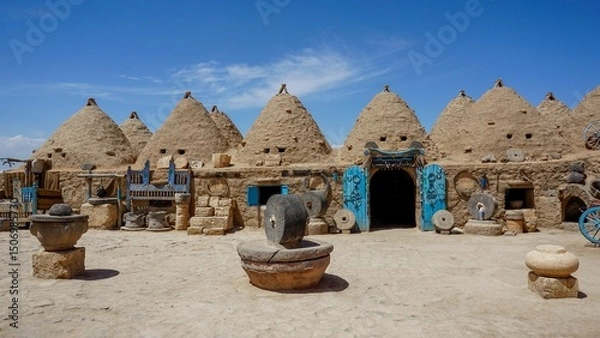 Obraz 01_This is a fragment of the Historical cupola houses in Harran, Turkey.