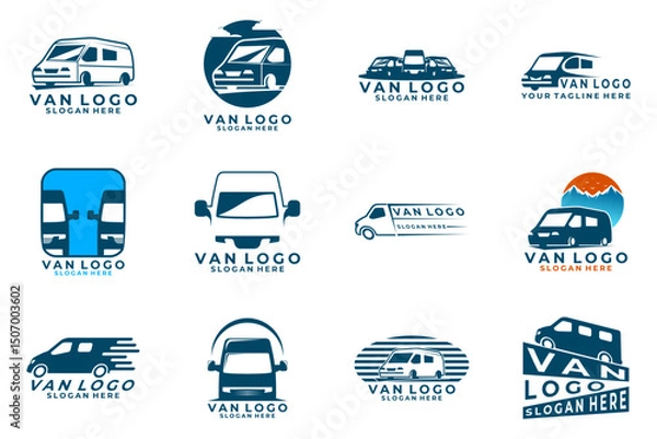 Obraz set of van logo design vector template. Van venture logo design collections