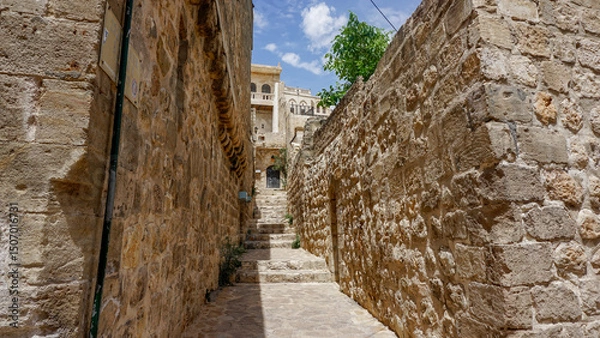 Obraz This is an interesting street in the old town of Mardin in Turkey.