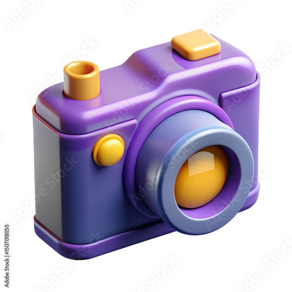 Fototapeta 3D icon style of a digital camera