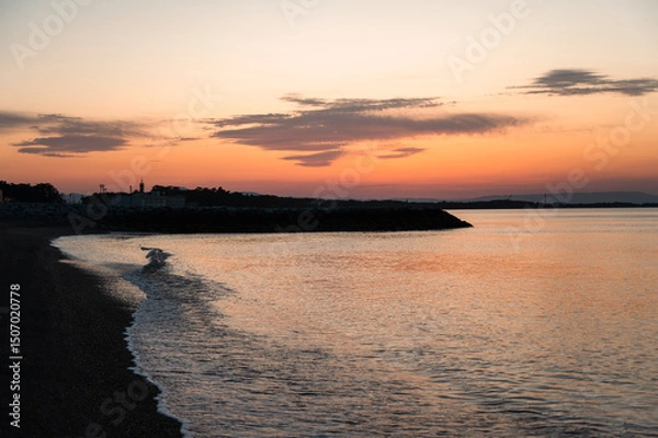 Fototapeta sunset on the beach