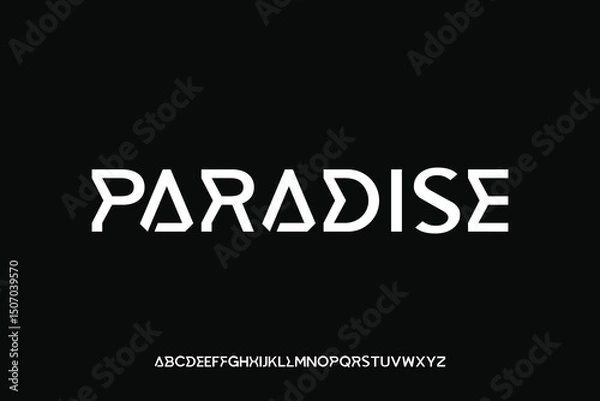 Fototapeta Display alphabet font vector design suitable for headline, poster, logo, magazine and many more