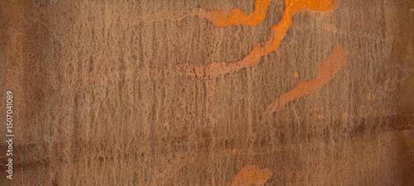 Obraz Grunge rusty orange brown metal corten steel rust stone background texture banner