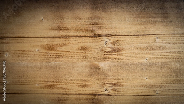 Obraz old brown rustic dark wooden wall floor or table texture - wood background banner.