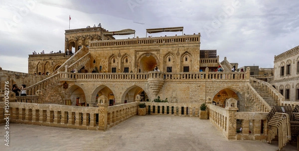 Obraz A panorama of the Herkai Konak in Medyat, which became famous through the film series, in Turkey.