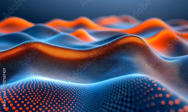 Fototapeta Abstract digital wave pattern