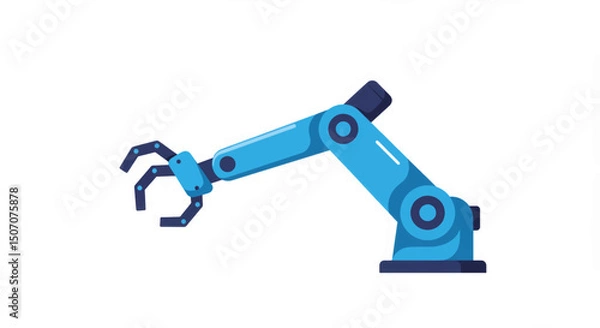 Fototapeta Industrial robotic arm designed for automation in manufacturing processes with precision and efficiency