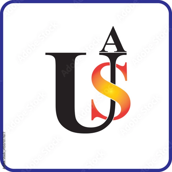 Obraz vector illustration of a USA Text Design
