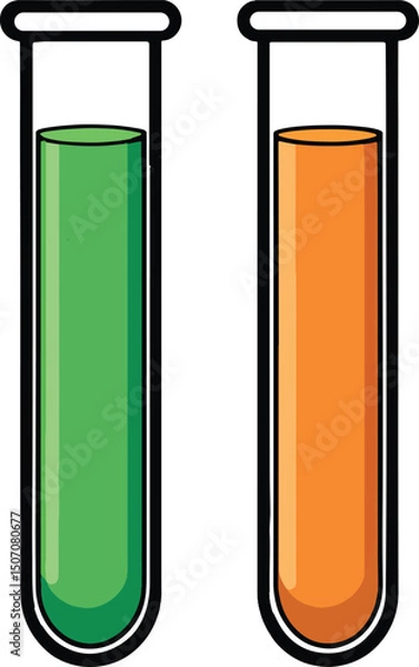 Obraz Test Tube with Colored Liquid and Highlights

