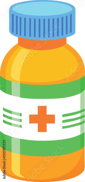 Obraz Healthcare Pill Bottle Graphic  Modern Vector