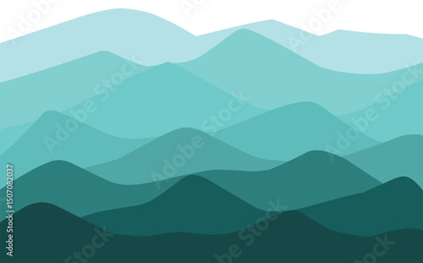 Fototapeta Mountains silhouette illustration design  (20250527113858).eps