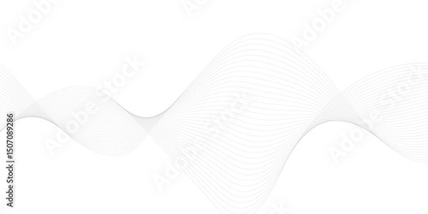 Obraz Abstract grey wavy lines background. Digital frequency track equalizer. Abstract frequency sound wave lines and technology curve lines background. Abstract background with business lines background. 
